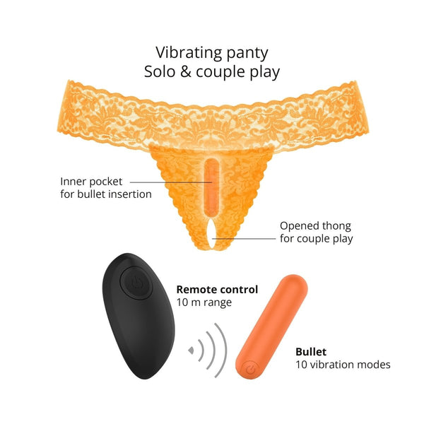 Culotte vibrante - Secret Panty 2 Néon - Orange - Love to Love